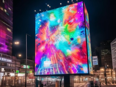 街道广告牌，城市夜景的视觉统一